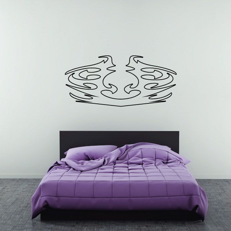 Image of Spikes Ghost Flames Car Decal - Vinyl Decal - Wall Decal - CF066