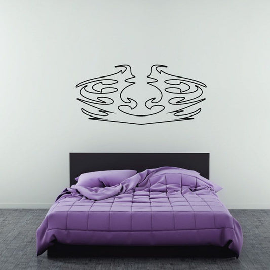 Image of Spikes Ghost Flames Car Decal - Vinyl Decal - Wall Decal - CF066
