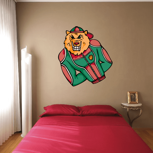 Image of Sports Mascot Wall Decal - Vinyl Sticker - Car Sticker - Die Cut Sticker - CDSCOLOR010