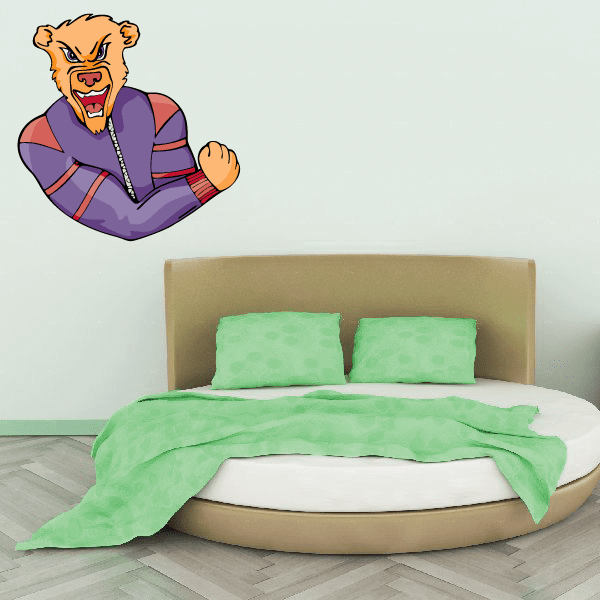 Image of Sports Mascot Wall Decal - Vinyl Sticker - Car Sticker - Die Cut Sticker - CDSCOLOR016