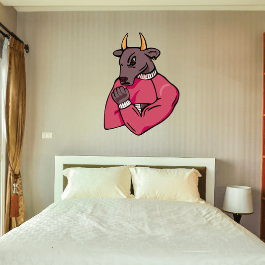 Image of Sports Mascot Wall Decal - Vinyl Sticker - Car Sticker - Die Cut Sticker - CDSCOLOR035