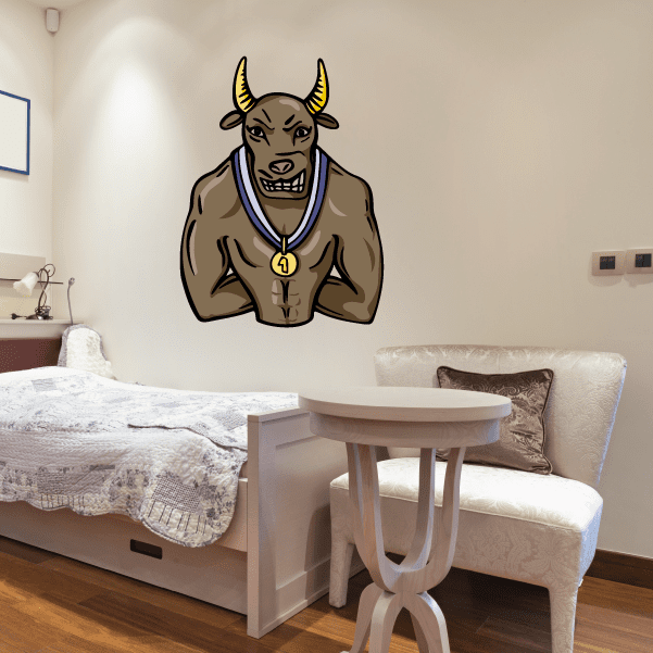 Image of Sports Mascot Wall Decal - Vinyl Sticker - Car Sticker - Die Cut Sticker - CDSCOLOR036