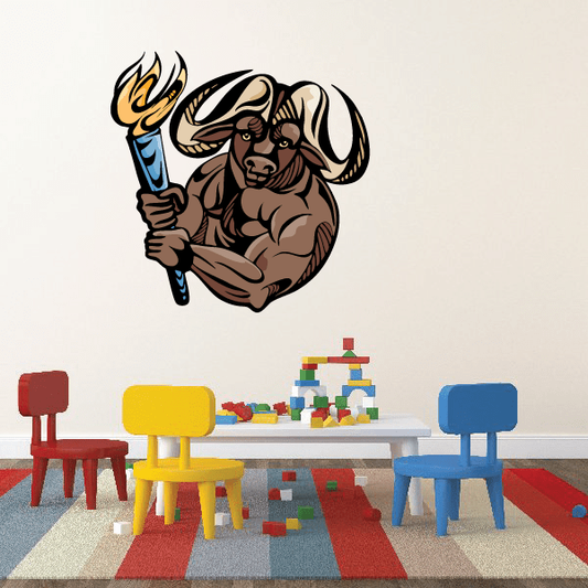 Image of Sports Mascot Wall Decal - Vinyl Sticker - Car Sticker - Die Cut Sticker - CDSCOLOR093