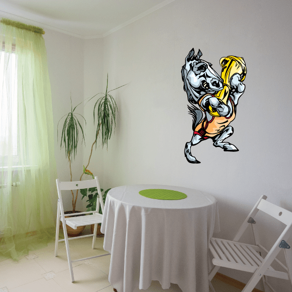 Image of Sports Mascot Wall Decal - Vinyl Sticker - Car Sticker - Die Cut Sticker - CDSCOLOR110