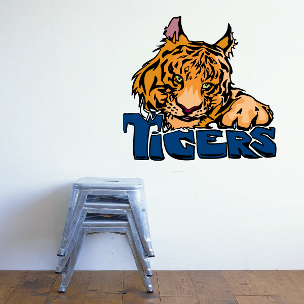 Image of Sports Mascot Wall Decal - Vinyl Sticker - Car Sticker - Die Cut Sticker - CDSCOLOR117