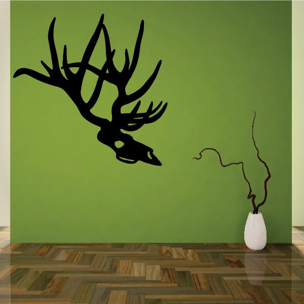 Image of Stag Skull Antlers Decal
