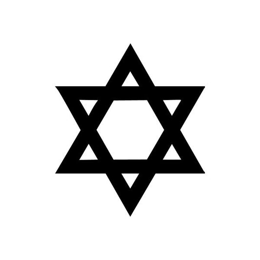Star of David wall decal in black