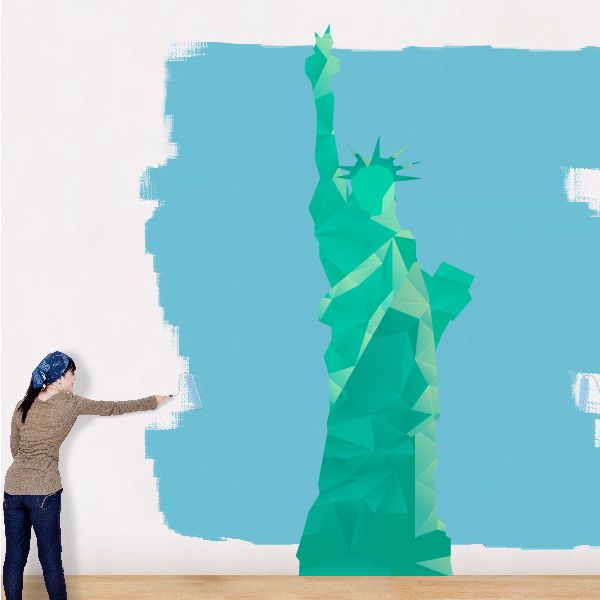 Image of Statue Of Liberty Wall Decal - Vinyl Decal - Car Decal - Idcolor001