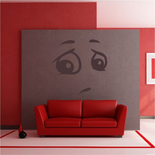 Image of Stoic Face Expression Wall Decal - Vinyl Decal - Car Decal - Idcolor094
