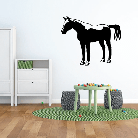 Black horse silhouette wall decal