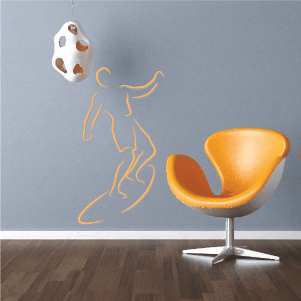 Image of Surfing Wall Decal - Vinyl Sticker - Car Sticker - Die Cut Sticker - CDSCOLOR011