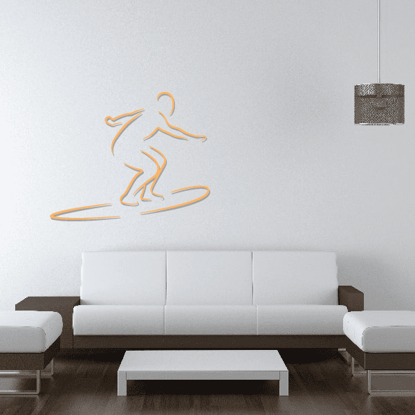 Image of Surfing Wall Decal - Vinyl Sticker - Car Sticker - Die Cut Sticker - CDSCOLOR016