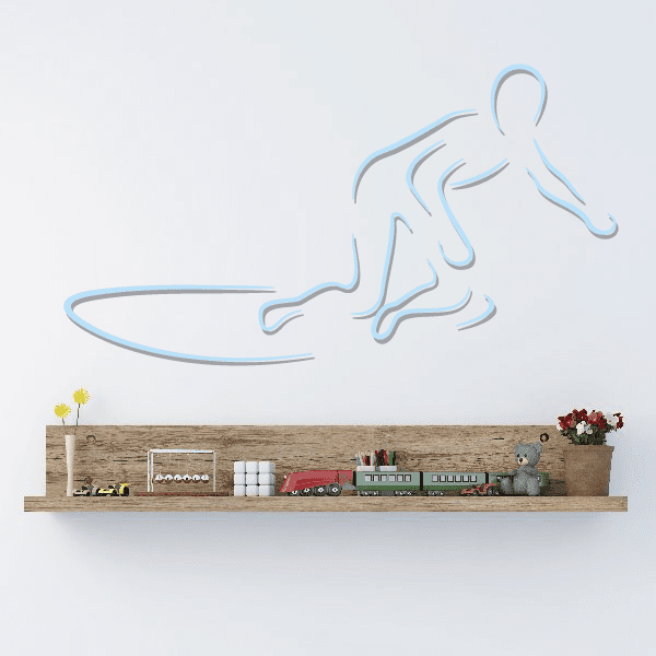 Image of Surfing Wall Decal - Vinyl Sticker - Car Sticker - Die Cut Sticker - CDSCOLOR017