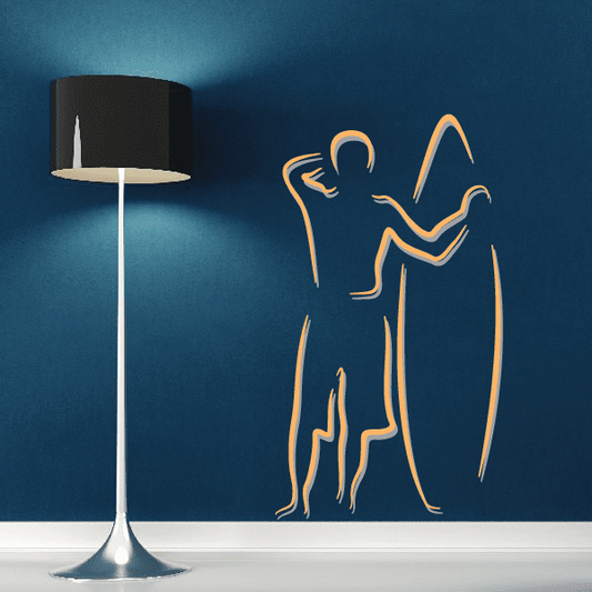 Image of Surfing Wall Decal - Vinyl Sticker - Car Sticker - Die Cut Sticker - CDSCOLOR021