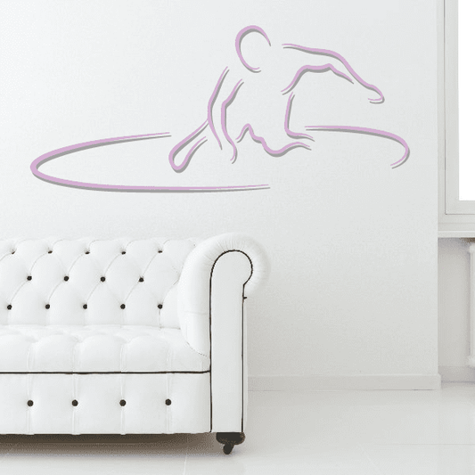 Image of Surfing Wall Decal - Vinyl Sticker - Car Sticker - Die Cut Sticker - CDSCOLOR024