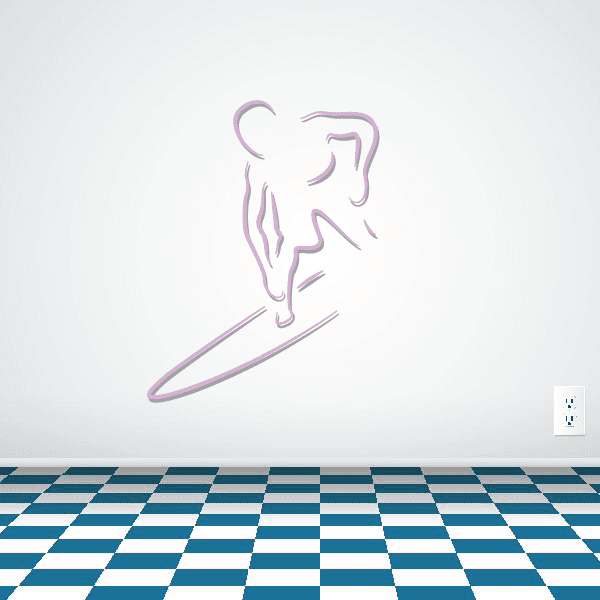 Image of Surfing Wall Decal - Vinyl Sticker - Car Sticker - Die Cut Sticker - CDSCOLOR028