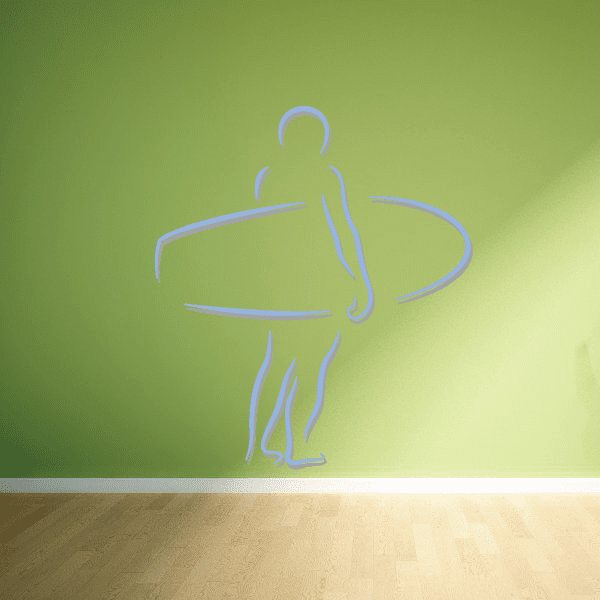 Image of Surfing Wall Decal - Vinyl Sticker - Car Sticker - Die Cut Sticker - CDSCOLOR033