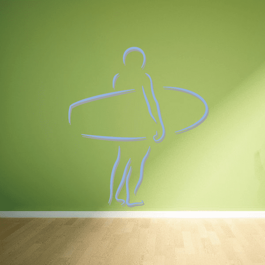 Image of Surfing Wall Decal - Vinyl Sticker - Car Sticker - Die Cut Sticker - CDSCOLOR033