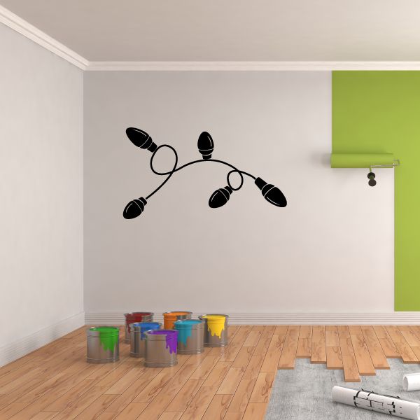 Image of Tangled String of Christmas Tree Lights Decal