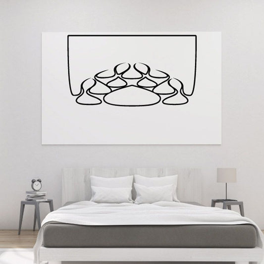 Image of Teardrop Square Ghost Flames Car Decal - Vinyl Decal - Wall Decal - CF550