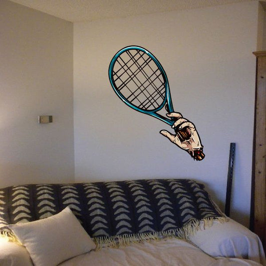 Image of Tennis Racket Wall Decal - Vinyl Car Sticker - Uscolor007