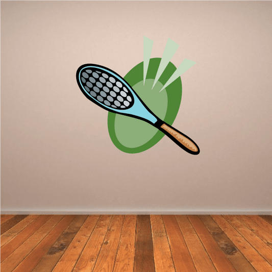 Image of Tennis Racquet Wall Decal - Vinyl Sticker - Car Sticker - Die Cut Sticker - CDSCOLOR021