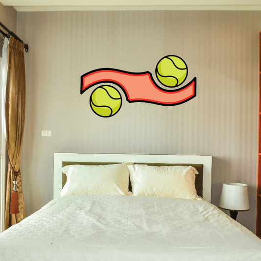 Image of Tennis Wall Decal - Vinyl Sticker - Car Sticker - Die Cut Sticker - CDSCOLOR088
