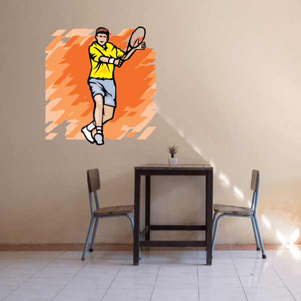 Image of Tennis Wall Decal - Vinyl Sticker - Car Sticker - Die Cut Sticker - SMcolor003