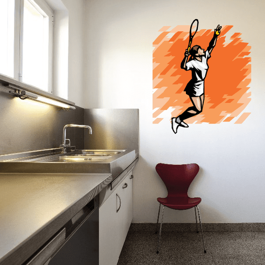 Image of Tennis Wall Decal - Vinyl Sticker - Car Sticker - Die Cut Sticker - SMcolor005
