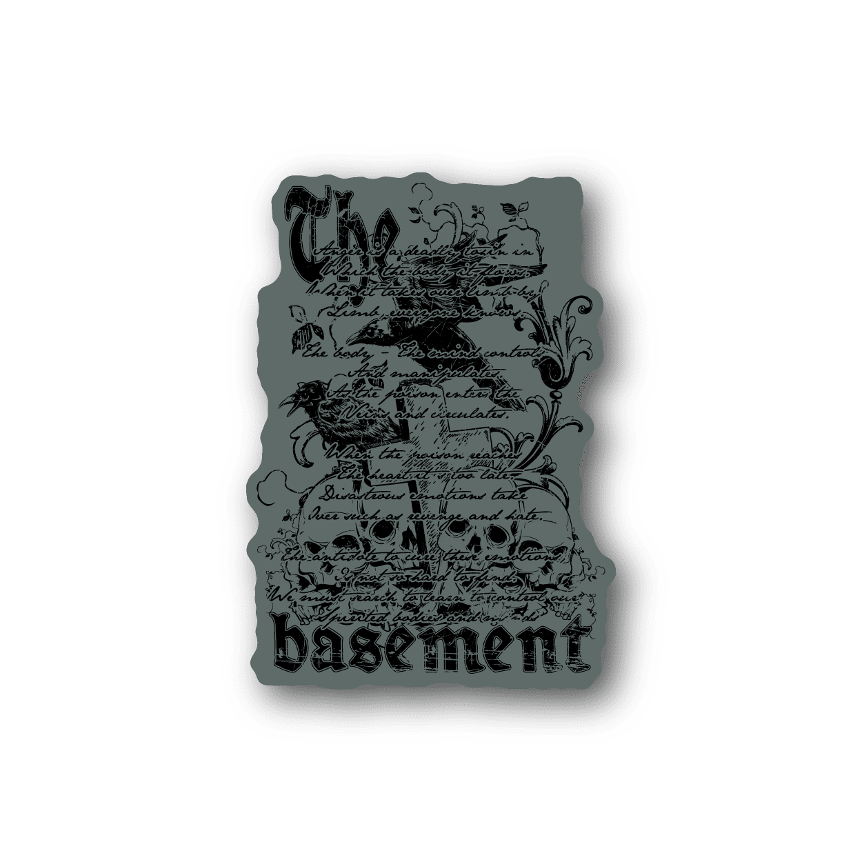 Image of The Basement Crow Graveyard Sticker