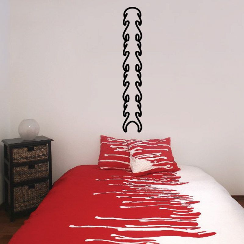 Image of Thin Tall Ghost Flames Car Decal - Vinyl Decal - Wall Decal - CF595