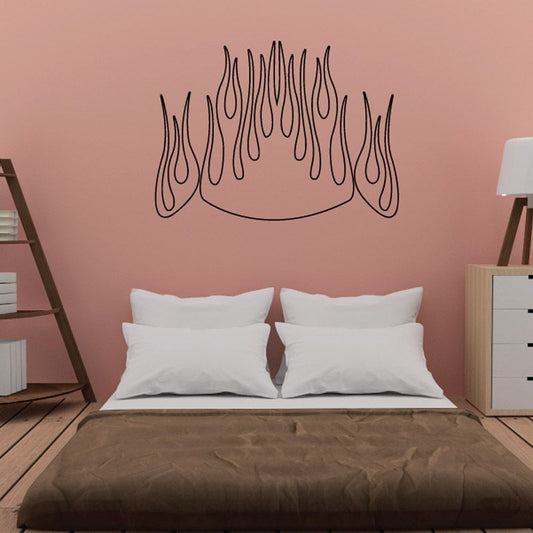 Image of Three 3 Ghost Flames Car Decal - Vinyl Decal - Wall Decal - CF078