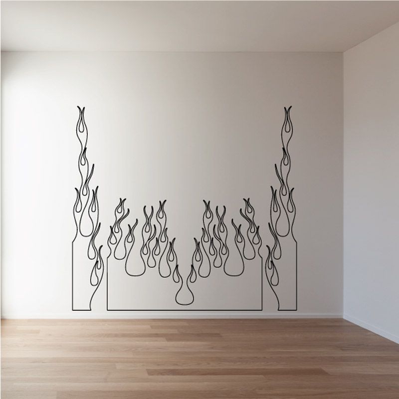 Image of Three 3 Ghost Flames Car Decal - Vinyl Decal - Wall Decal - CF082
