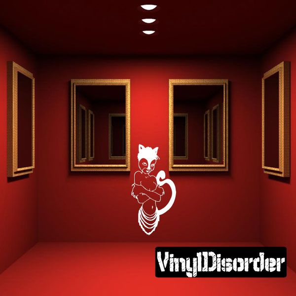 Image of Topless Cat Girl Decal