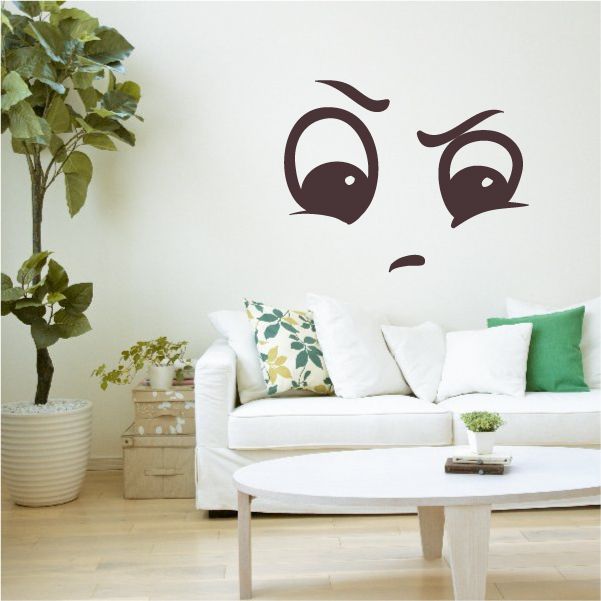 Image of Tough Face Expression Wall Decal - Vinyl Decal - Car Decal - Idcolor092