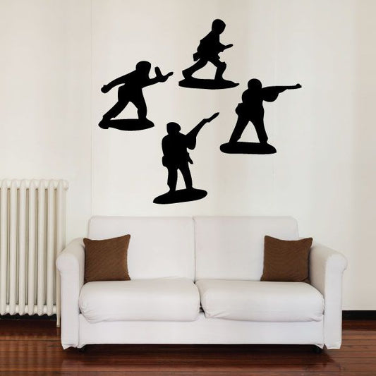 Toy soldiers decal with black silhouette toy soldier figures