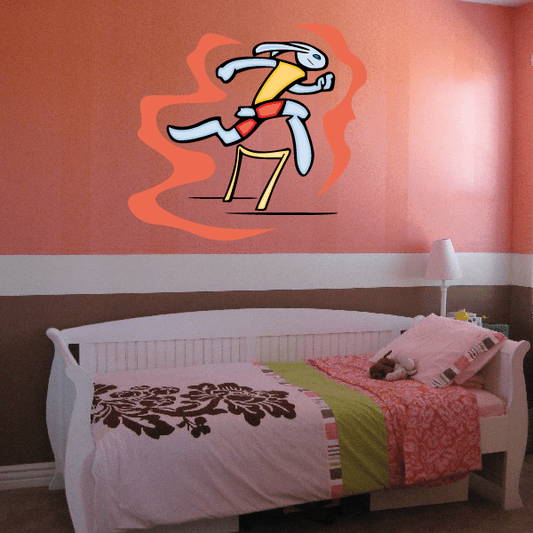 Image of Track And Field Wall Decal - Vinyl Sticker - Car Sticker - Die Cut Sticker - CDSCOLOR001