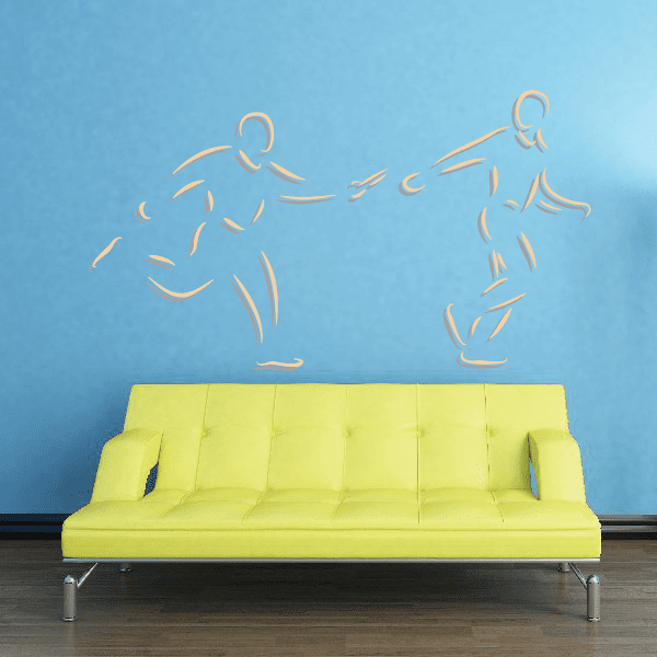 Stadium Competition Runner Track and Field Window Vinyl Sticker featuring stadium competition runner for custom sports decor in custom size and color