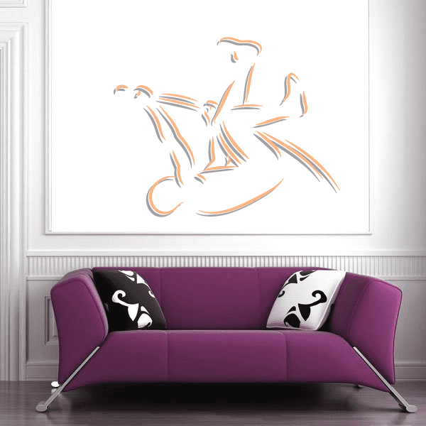 Image of Track And Field Wall Decal - Vinyl Sticker - Car Sticker - Die Cut Sticker - CDSCOLOR050