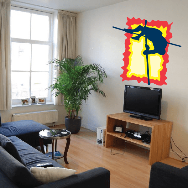 Image of Track And Field Wall Decal - Vinyl Sticker - Car Sticker - Die Cut Sticker - CDSCOLOR059