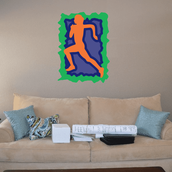 Image of Track And Field Wall Decal - Vinyl Sticker - Car Sticker - Die Cut Sticker - CDSCOLOR061