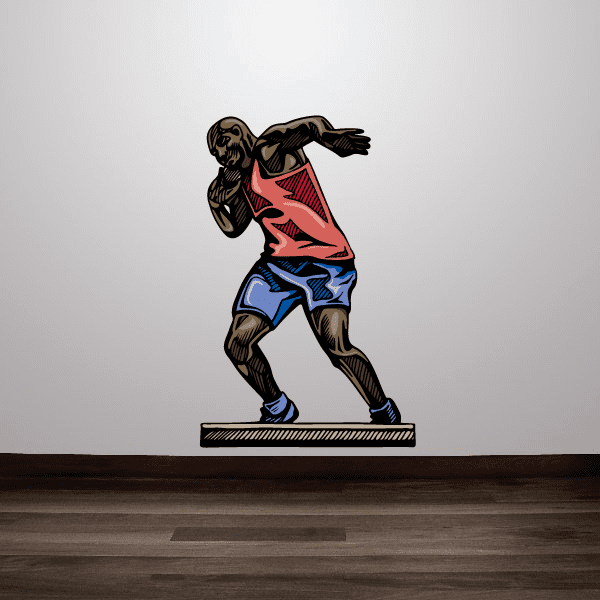 Image of Track And Field Wall Decal - Vinyl Sticker - Car Sticker - Die Cut Sticker - CDSCOLOR065
