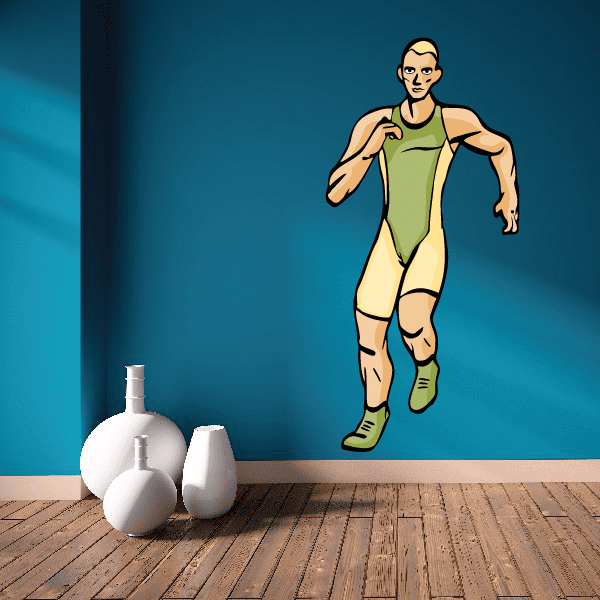 Image of Track And Field Wall Decal - Vinyl Sticker - Car Sticker - Die Cut Sticker - CDSCOLOR084