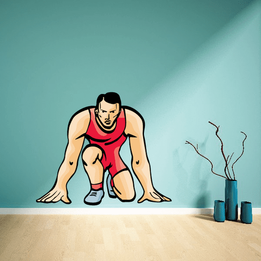 Image of Track And Field Wall Decal - Vinyl Sticker - Car Sticker - Die Cut Sticker - CDSCOLOR086