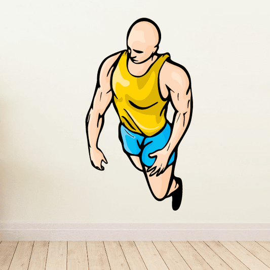 Image of Track And Field Wall Decal - Vinyl Sticker - Car Sticker - Die Cut Sticker - CDSCOLOR100