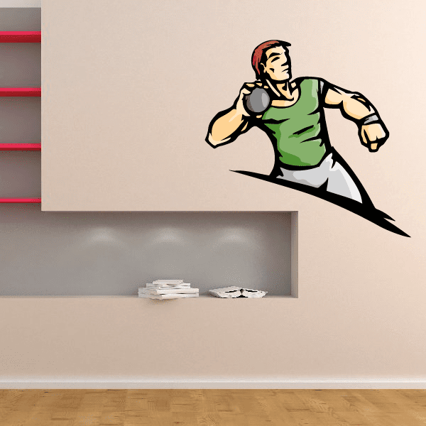 Image of Track And Field Wall Decal - Vinyl Sticker - Car Sticker - Die Cut Sticker - CDSCOLOR112