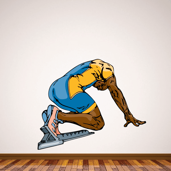 Image of Track And Field Wall Decal - Vinyl Sticker - Car Sticker - Die Cut Sticker - CDSCOLOR116