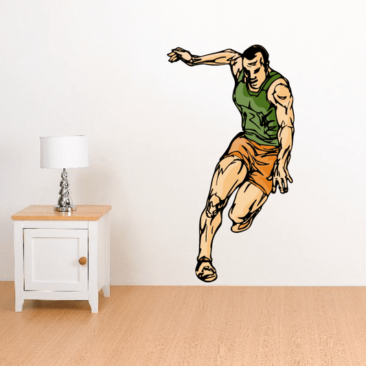 Image of Track And Field Wall Decal - Vinyl Sticker - Car Sticker - Die Cut Sticker - CDSCOLOR117