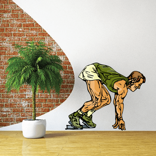 Image of Track And Field Wall Decal - Vinyl Sticker - Car Sticker - Die Cut Sticker - CDSCOLOR122