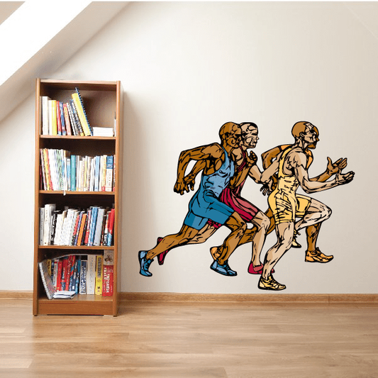 Image of Track And Field Wall Decal - Vinyl Sticker - Car Sticker - Die Cut Sticker - CDSCOLOR124